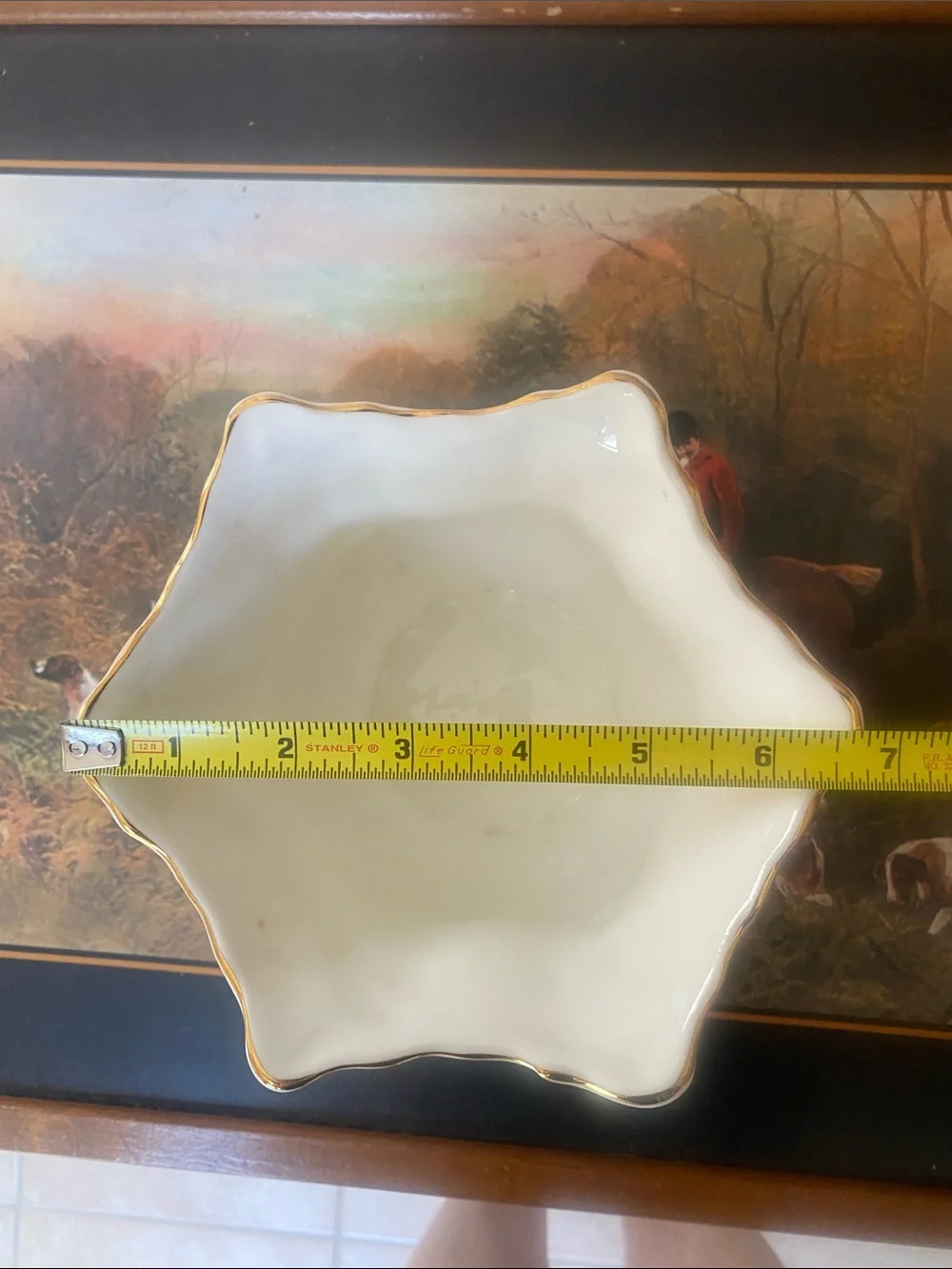 NWOT VINTAGE GENUINE BONE CHINA VASE w/ Delicate Pink Flowers & Gold Trim